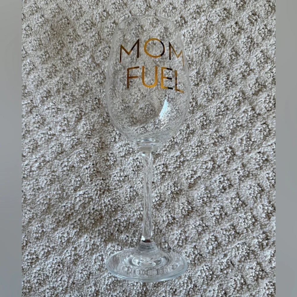 New in Packaging Mom Fuel 14 fluid ounce Wine Glass